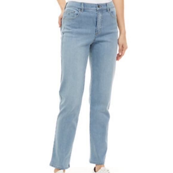 GLORIA VANDERBILT NWT WOMENS AMANDA STRAIGHT DENIM JEANS - Picture 1 of 5